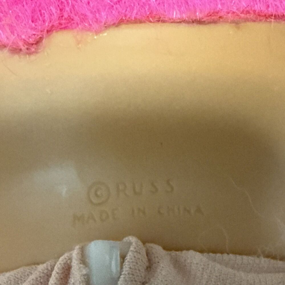 Russ Berrie Troll Doll 12 Inch Hot Pink Hair Large Soft Body No Clothes - Picture 6 of 8